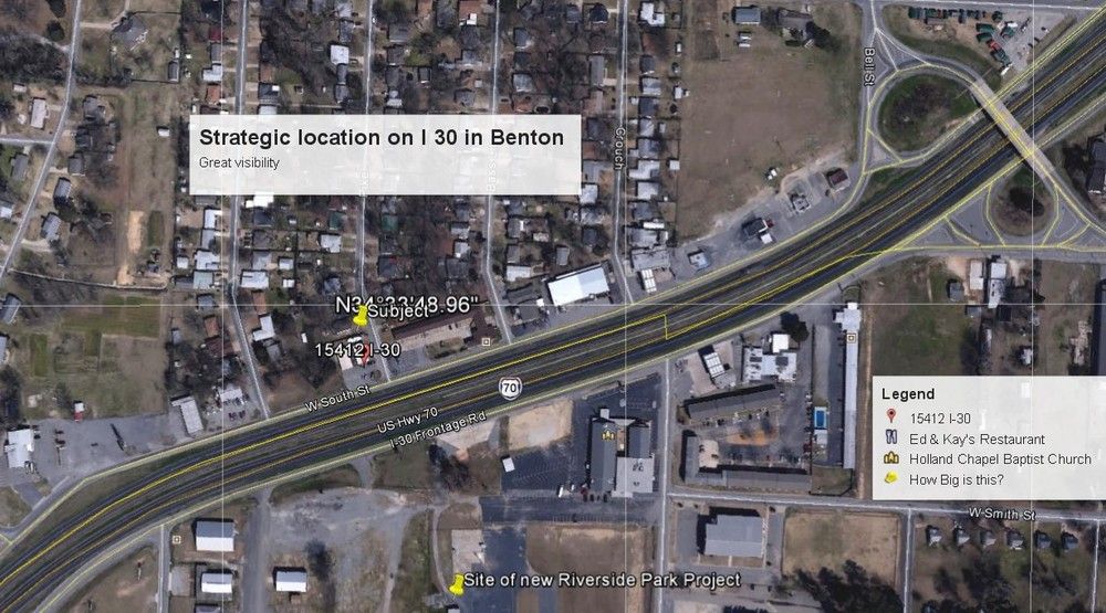 I-30 Commercial Building in Benton: 15412 Interstate 30 N, Benton, AR 72019